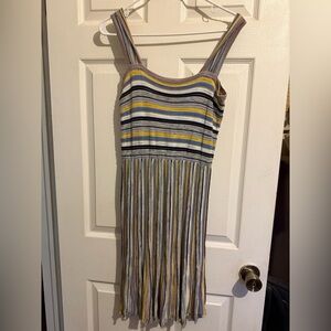 M MISSONI Striped Multicolor Sleeveless MIDI Dress Size 6